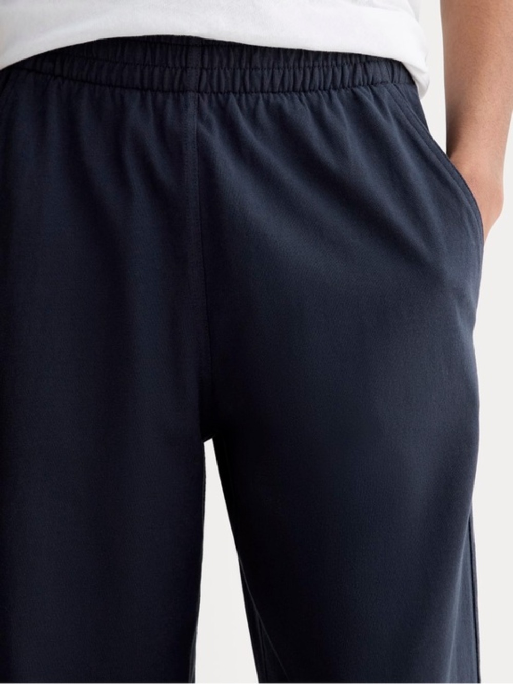 Everlane Navy Elastic-Waist Pull-On Trousers